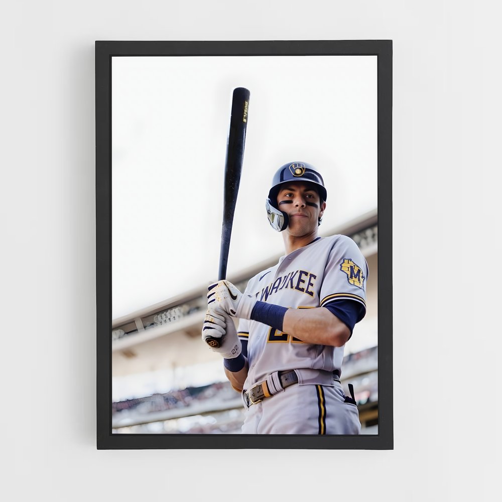 Poster Christian yelich – affiche Baseball (vue 2)